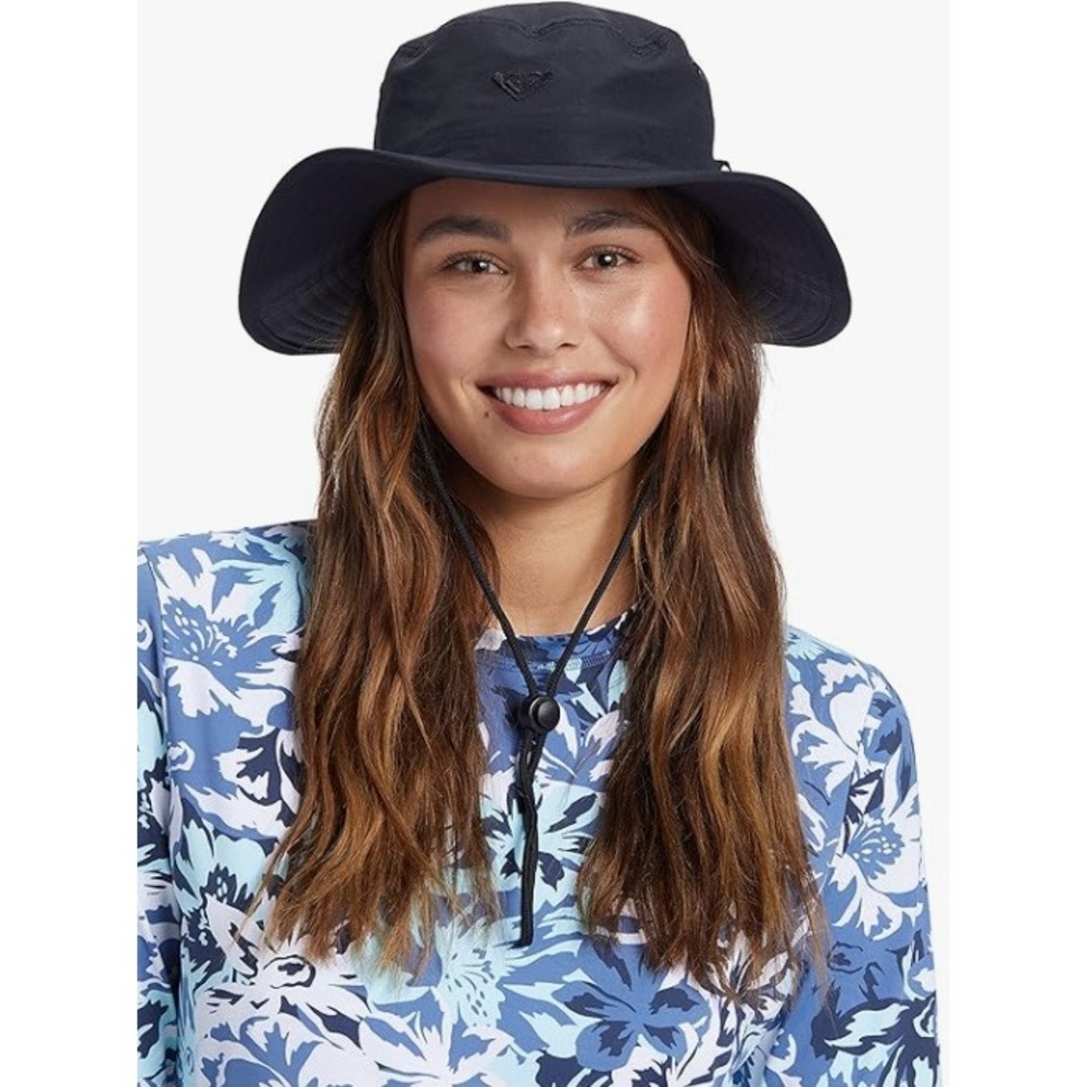 Roxy Women's Pudding Party Solid Bucket Hat Anthracite Black S/M New With Tags